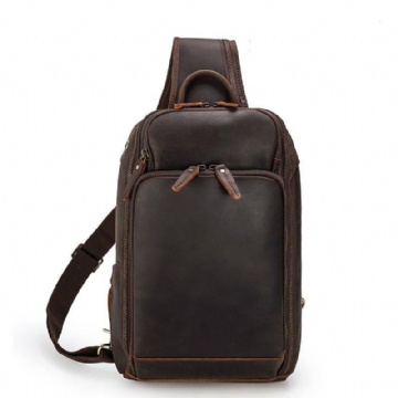 Bolsa Peito Couro Para Homem Crossbody