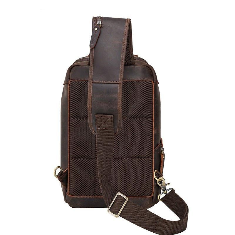 Bolsa Peito Couro Para Homem Crossbody