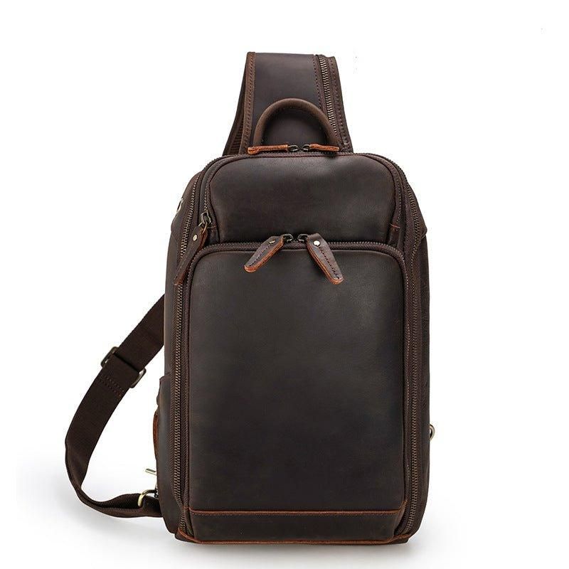 Bolsa Peito Couro Para Homem Crossbody