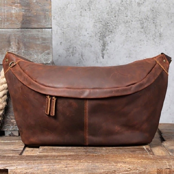 Bolsa Peito Couro Para Homem Crossbody