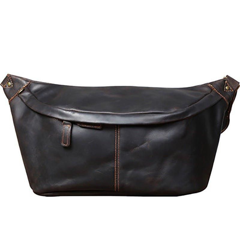 Bolsa Peito Couro Para Homem Crossbody