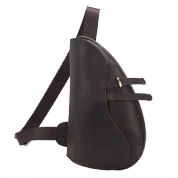 Bolsa Tipo Estilingue Couro Masculina Casual Crossbody