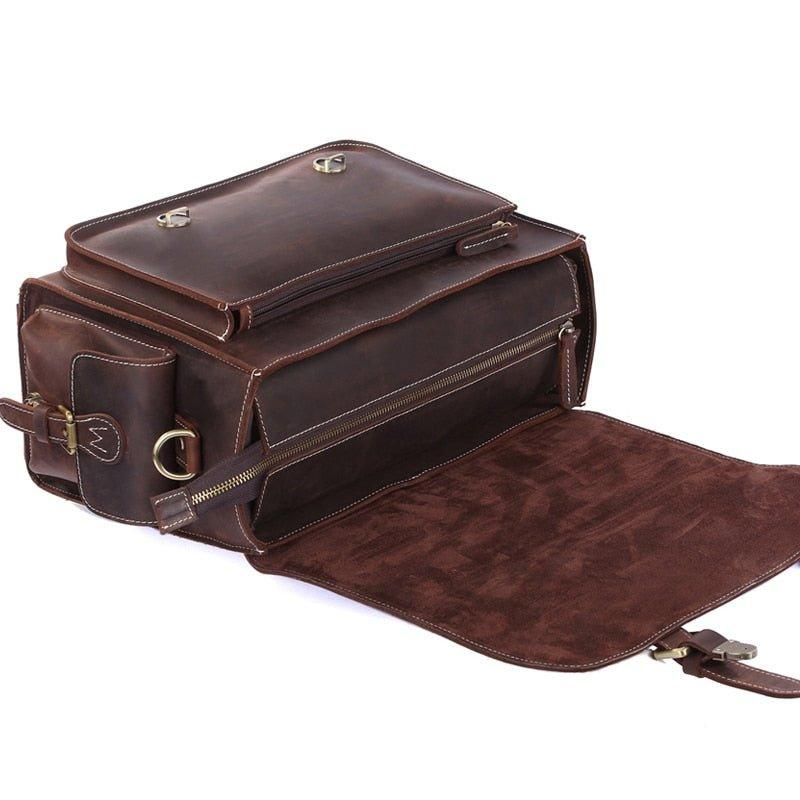 Bolsa Tipo Estilingue Couro Masculina Casual Crossbody