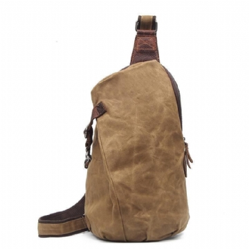 Bolsa Tiracolo Masculina Lona Encerada Vintage