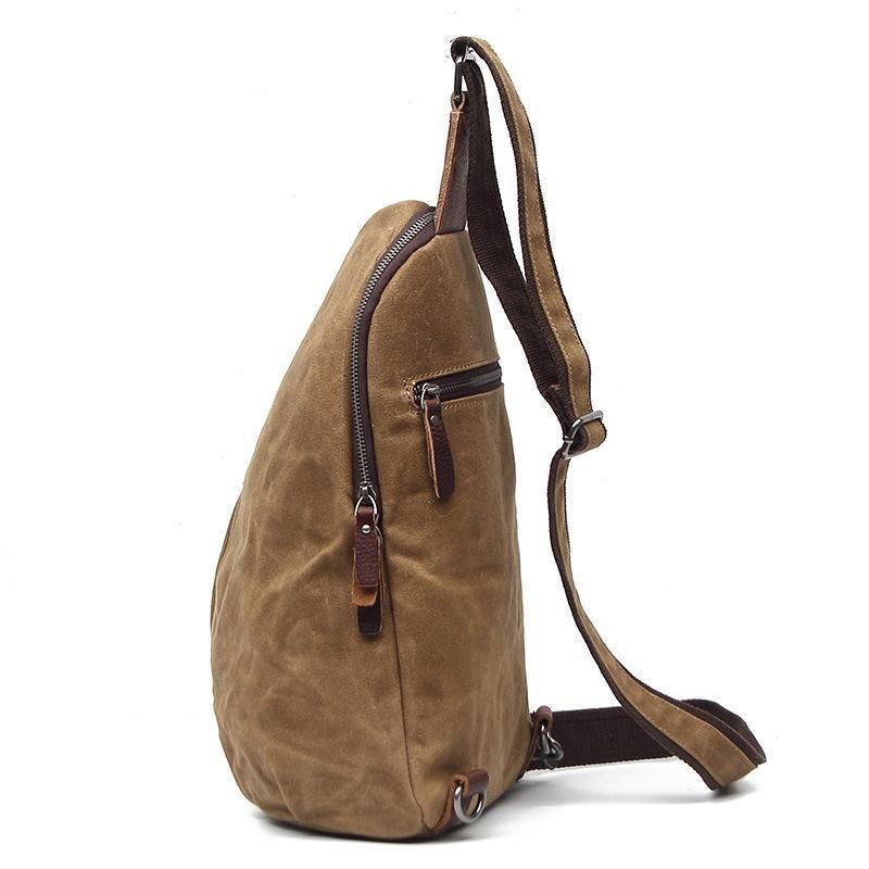 Bolsa Tiracolo Masculina Lona Encerada Vintage