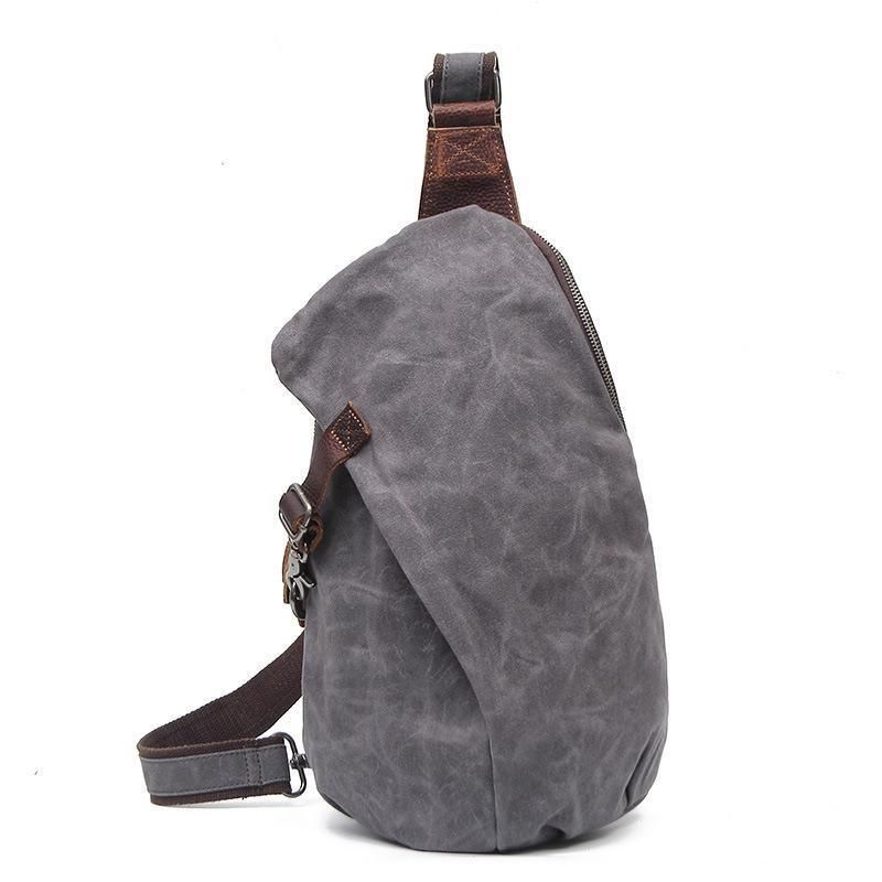 Bolsa Tiracolo Masculina Lona Encerada Vintage