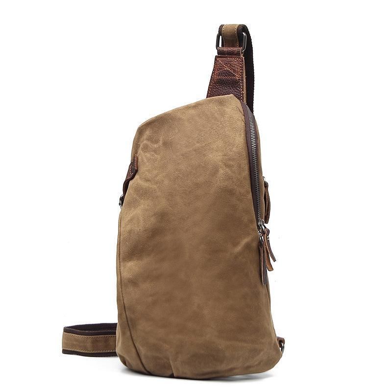 Bolsa Tiracolo Masculina Lona Encerada Vintage