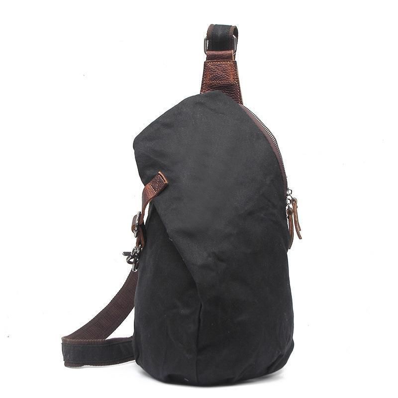 Bolsa Tiracolo Masculina Lona Encerada Vintage