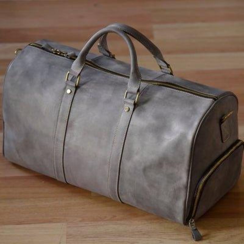 Bolsa Viagem Em Pele Weekender Com Compartimento Para Calçado