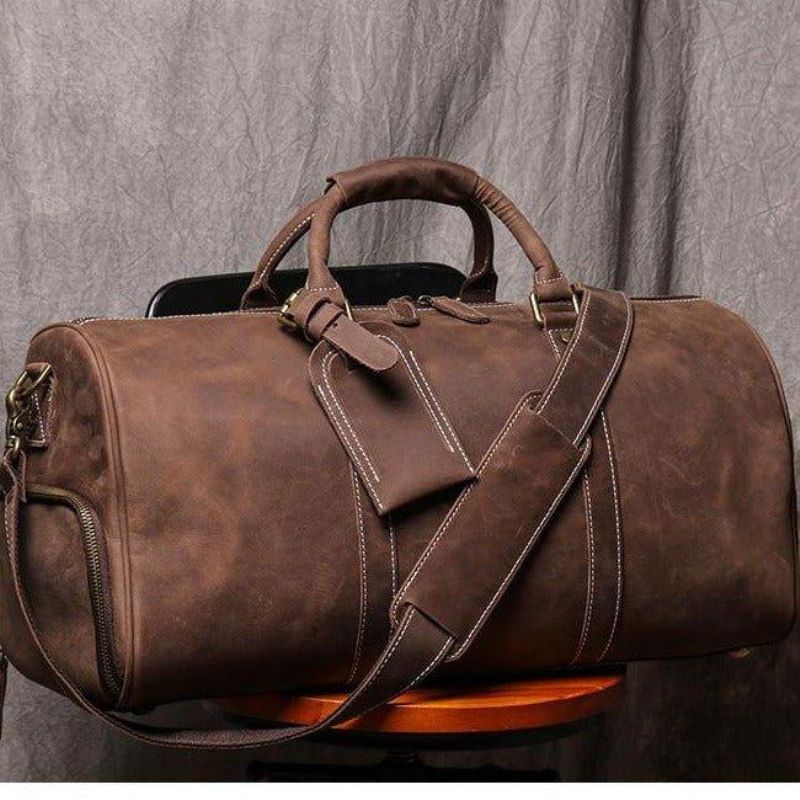 Bolsa Viagem Em Pele Weekender Com Compartimento Para Calçado