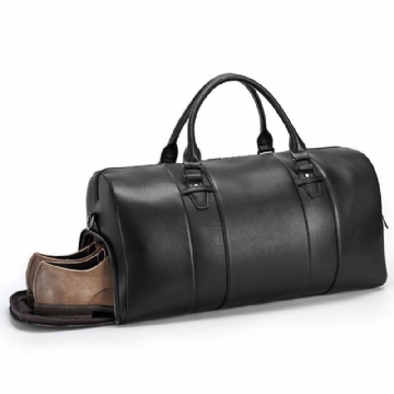 Bolsa Viagem Moderna Para Homem Em Couro Preto