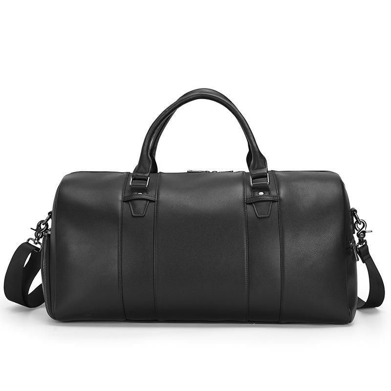 Bolsa Viagem Moderna Para Homem Em Couro Preto