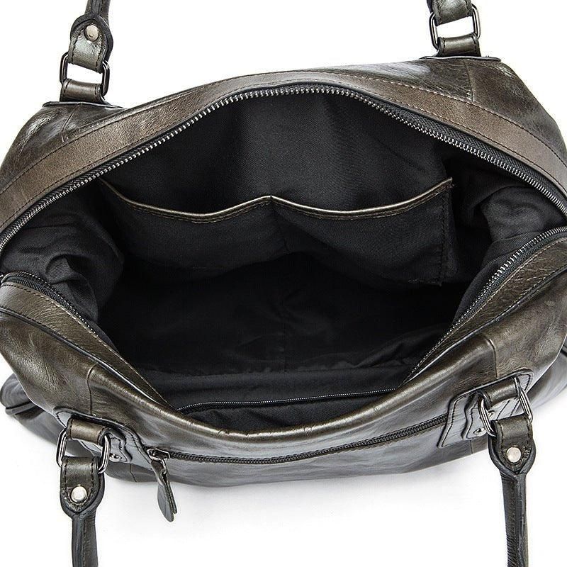 Bolsa Viagem Vintage Em Pele Para Homem E Mulher