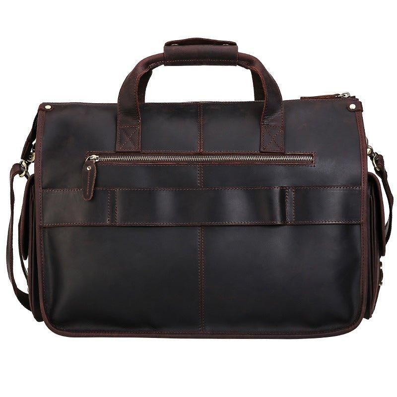 Maleta Homem Em Pele Com Bolsa Vintage