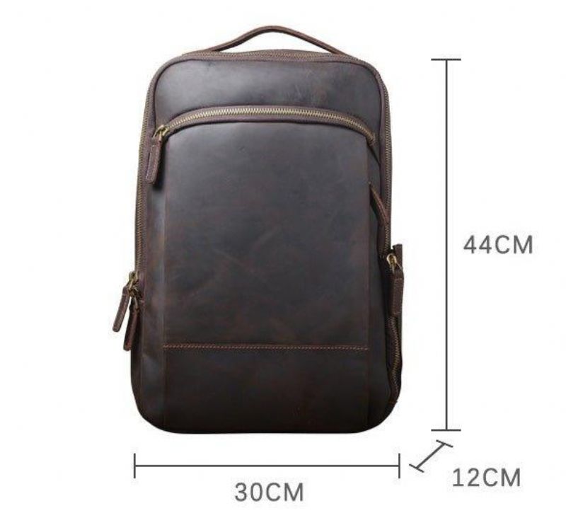 Mochila Couro Masculina Vintage Para Portátil