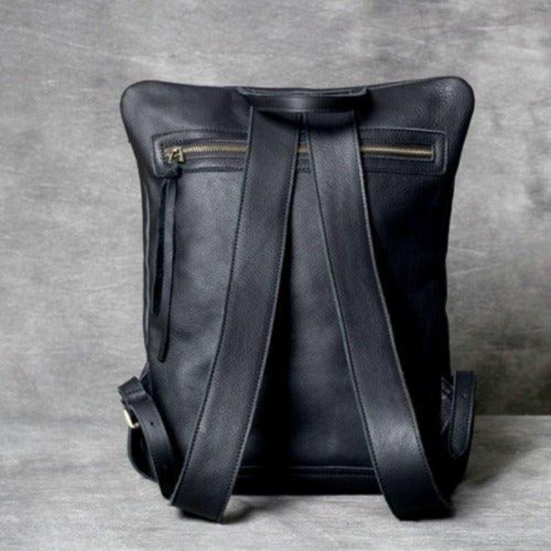 Mochila Couro Minimalista Para Homem