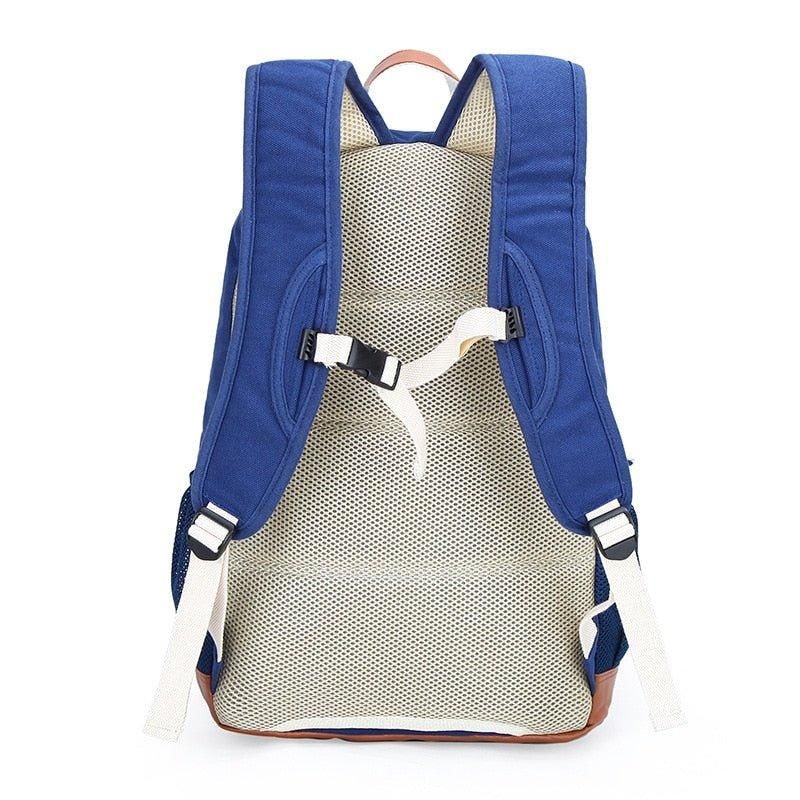 Mochila Elegante Lona Para Câmara Feminina Azul