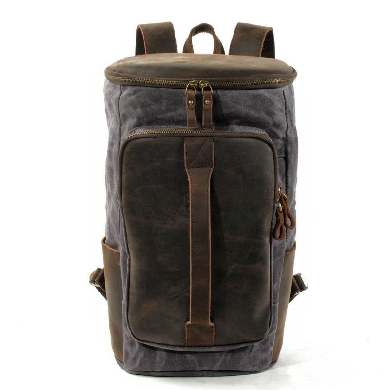 Mochila Grande Lona Cera Para Homem Vintage