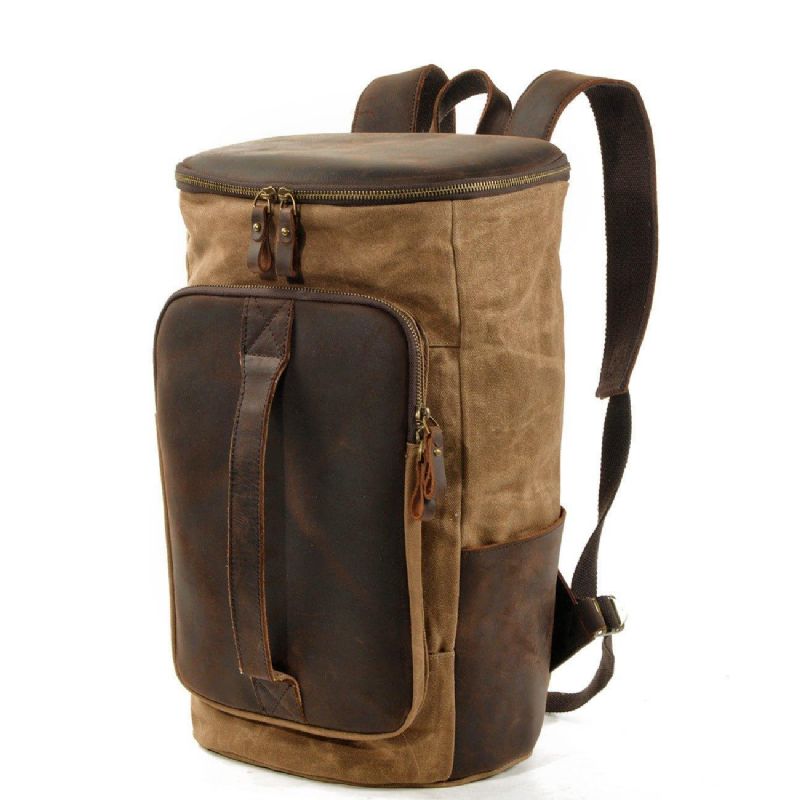 Mochila Grande Lona Cera Para Homem Vintage