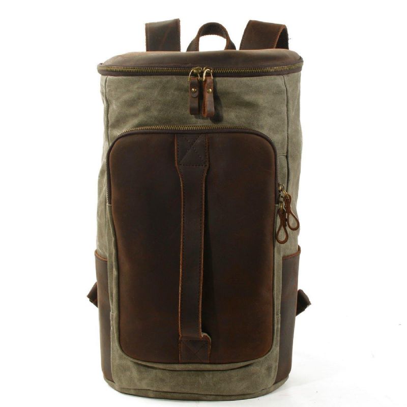 Mochila Grande Lona Cera Para Homem Vintage