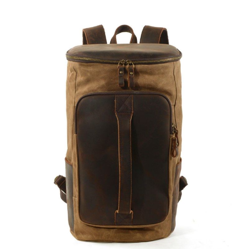 Mochila Grande Lona Cera Para Homem Vintage