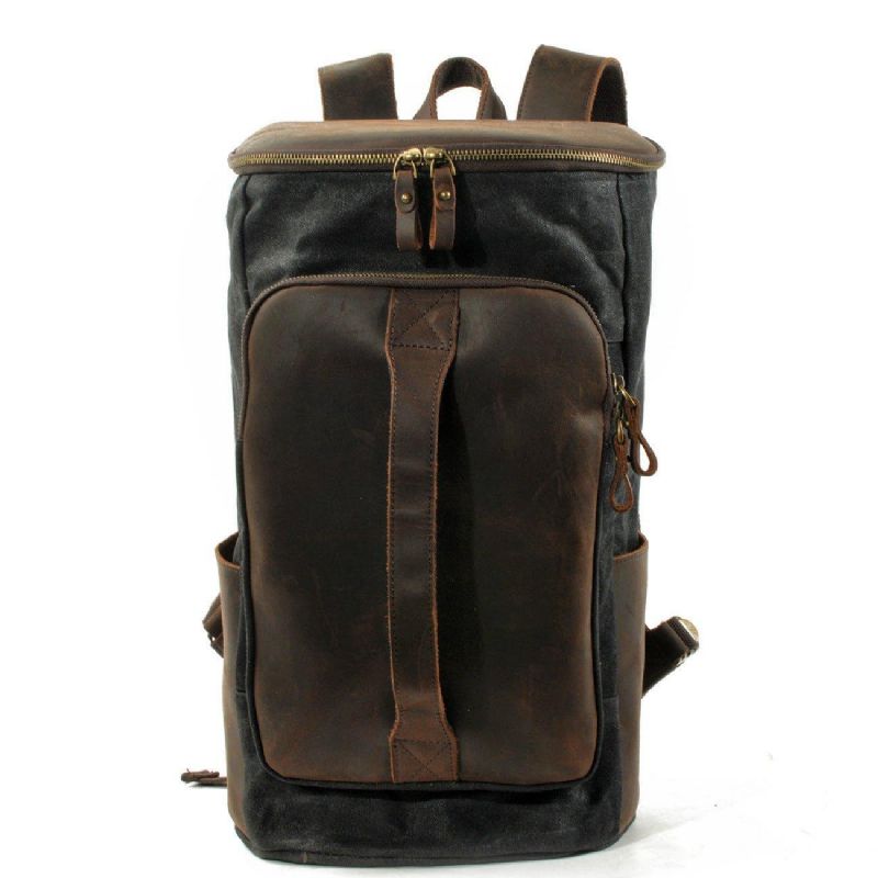 Mochila Grande Lona Cera Para Homem Vintage