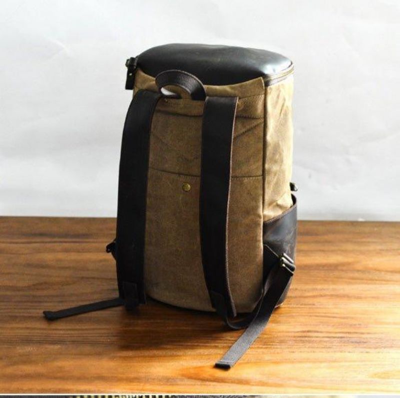 Mochila Grande Lona Cera Para Homem Vintage