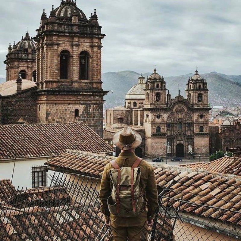 Mochila Grande Lona Encerada Para Caminhada Homem