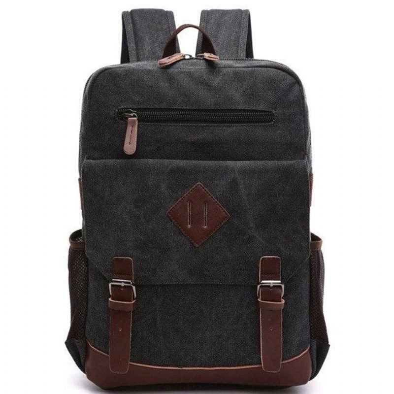 Mochila Grande Lona Vintage Para Homem Portátil