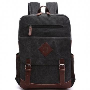 Mochila Grande Lona Vintage Para Homem Portátil