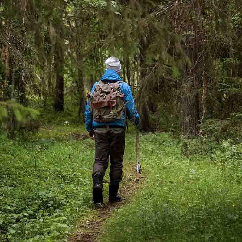 Mochila Grande Vintage Lona Encerada Para Homem