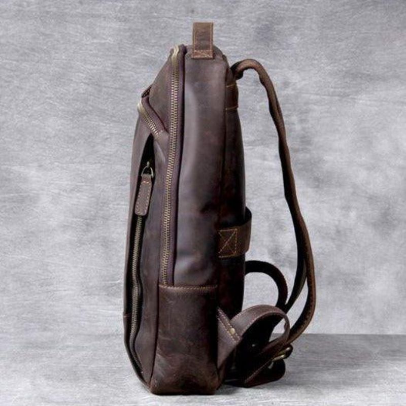 Mochila Homem Couro Vintage Para Portátil