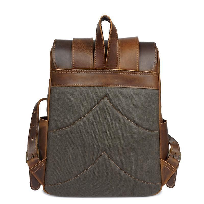 Mochila Homem Em Pele Vintage Para Trabalho