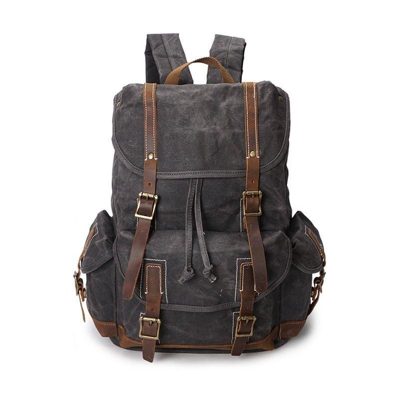 Mochila Lona Cera Vintage Para Homem Viagem