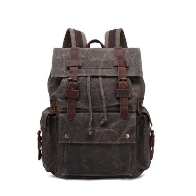 Mochila Lona Encerada Vintage Para Homem