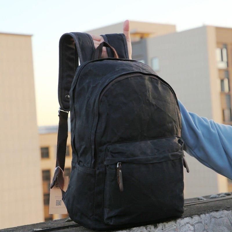 Mochila Lona Encerada Vintage Para Homem