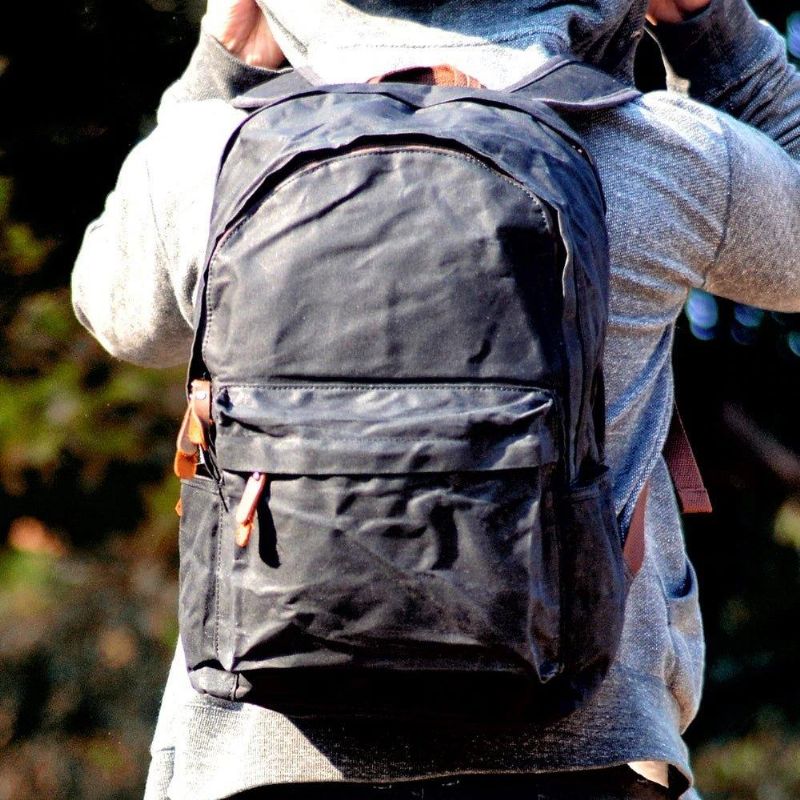 Mochila Lona Encerada Vintage Para Homem