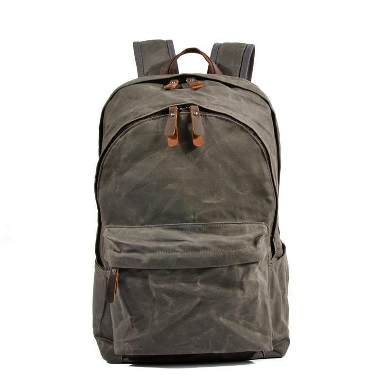 Mochila Lona Encerada Vintage Para Homem