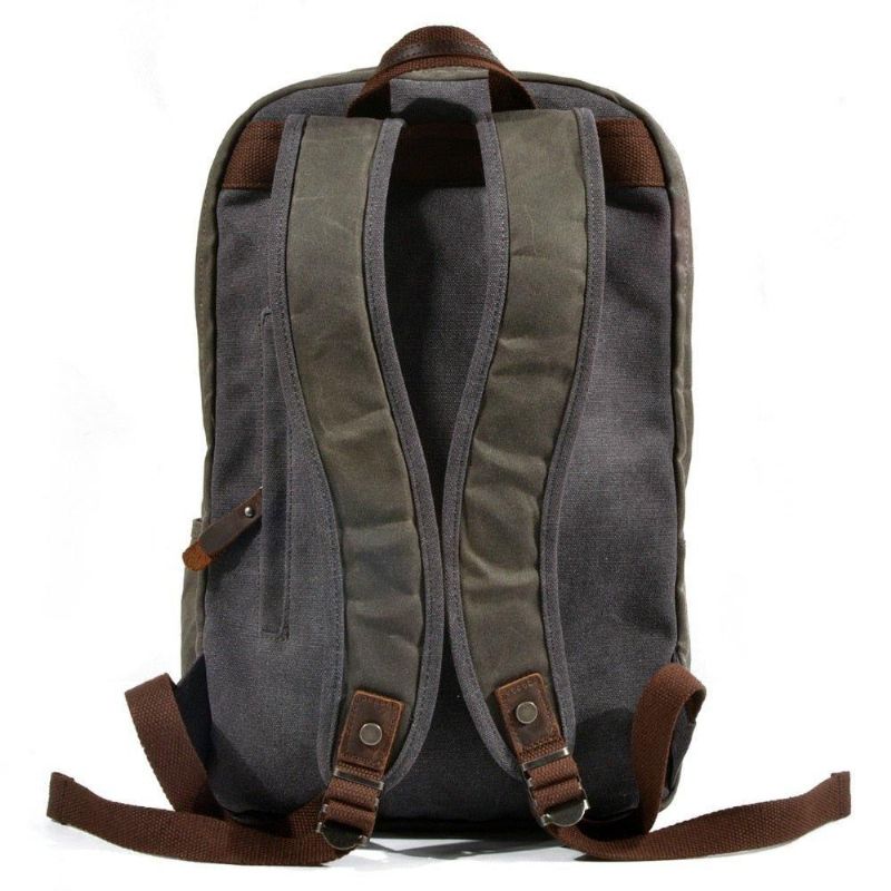 Mochila Lona Encerada Vintage Para Homem