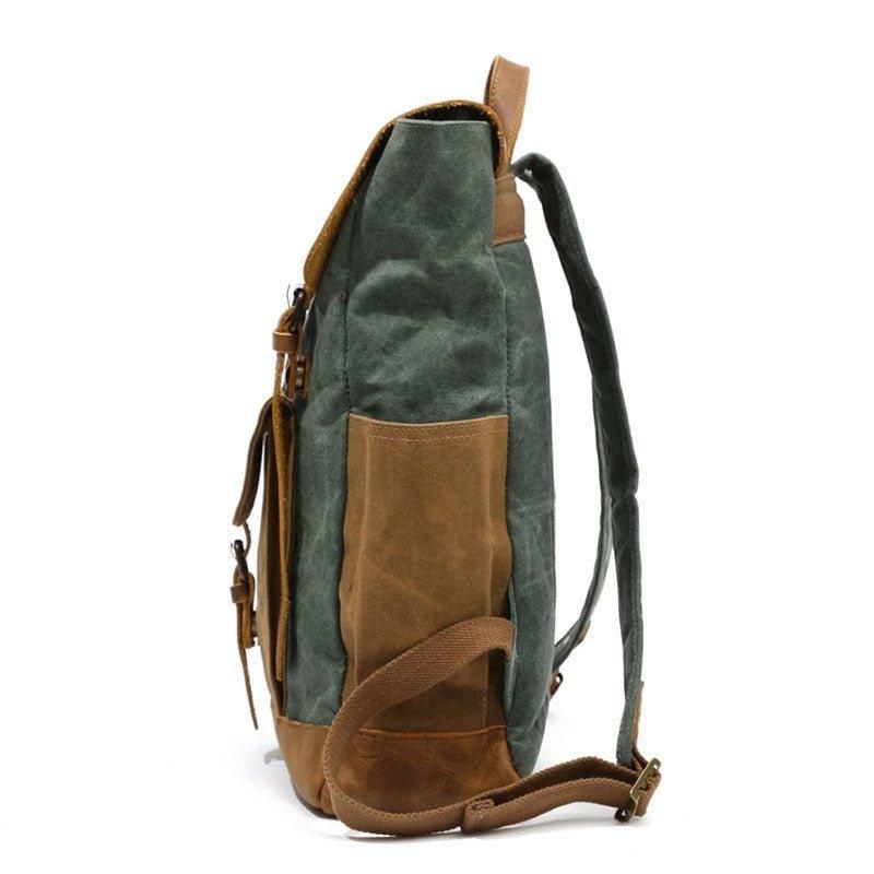 Mochila Lona Encerada Vintage Para Homem Portátil