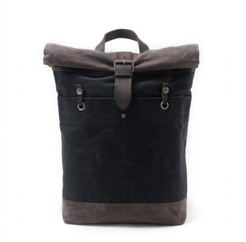 Mochila Lona Encerada Vintage Roll Top