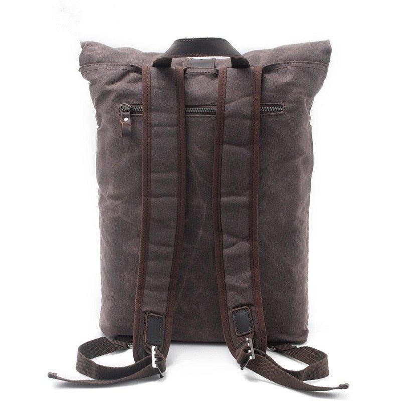 Mochila Lona Encerada Vintage Roll Top