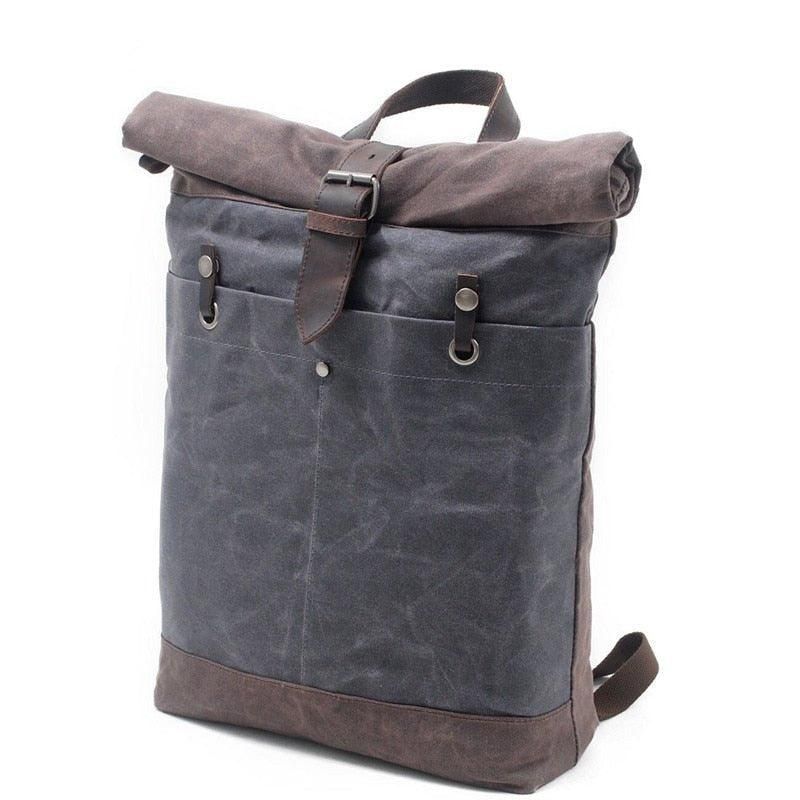 Mochila Lona Encerada Vintage Roll Top