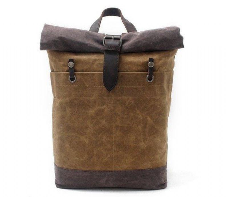 Mochila Lona Encerada Vintage Roll Top