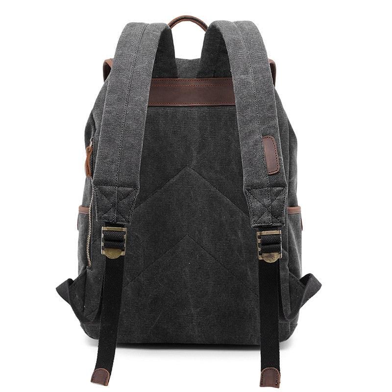 Mochila Lona Impermeável Vintage Para Homem 15 Polegadas