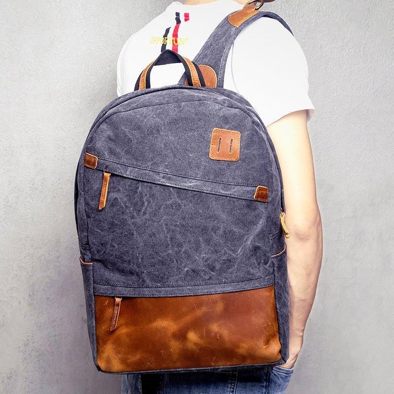 Mochila Lona Para Homem Portátil 14 Polegadas Bolsa