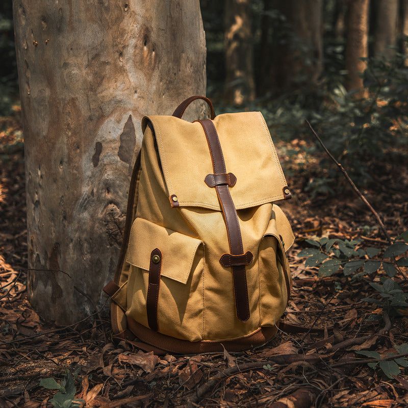 Mochila Lona Resistente Ao Desgaste Bolsa Para Computador Viagem