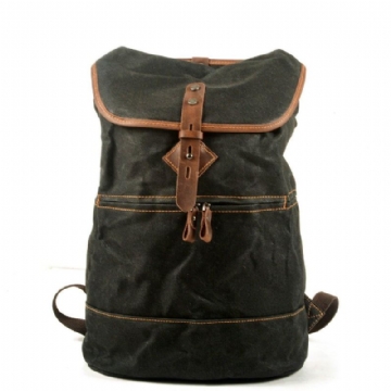 Mochila Lona Vintage Para Homem Com Cordão