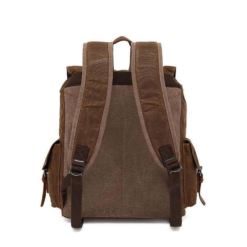 Mochila Lona Vintage Para Homem Escola Viagens