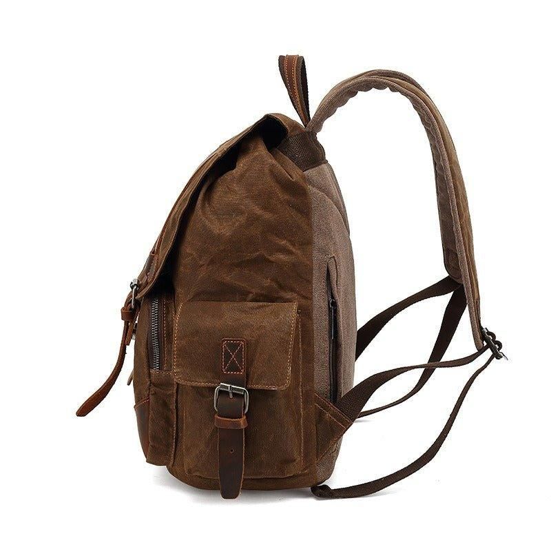 Mochila Lona Vintage Para Homem Escola Viagens